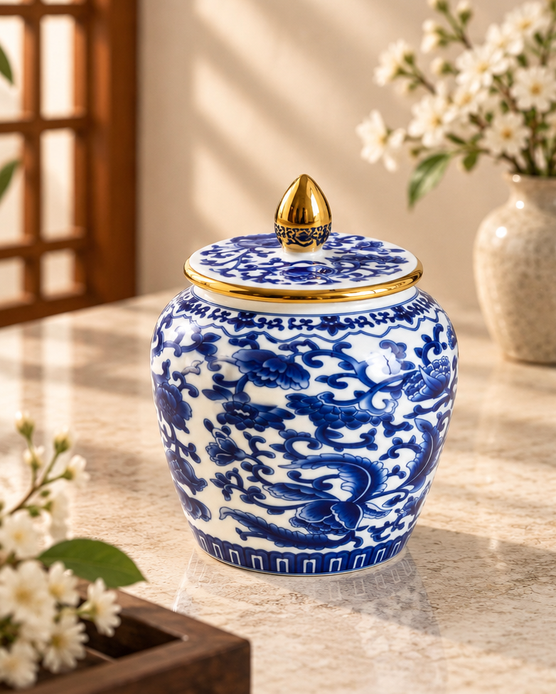 The Azure Heritage Kitchen Canister