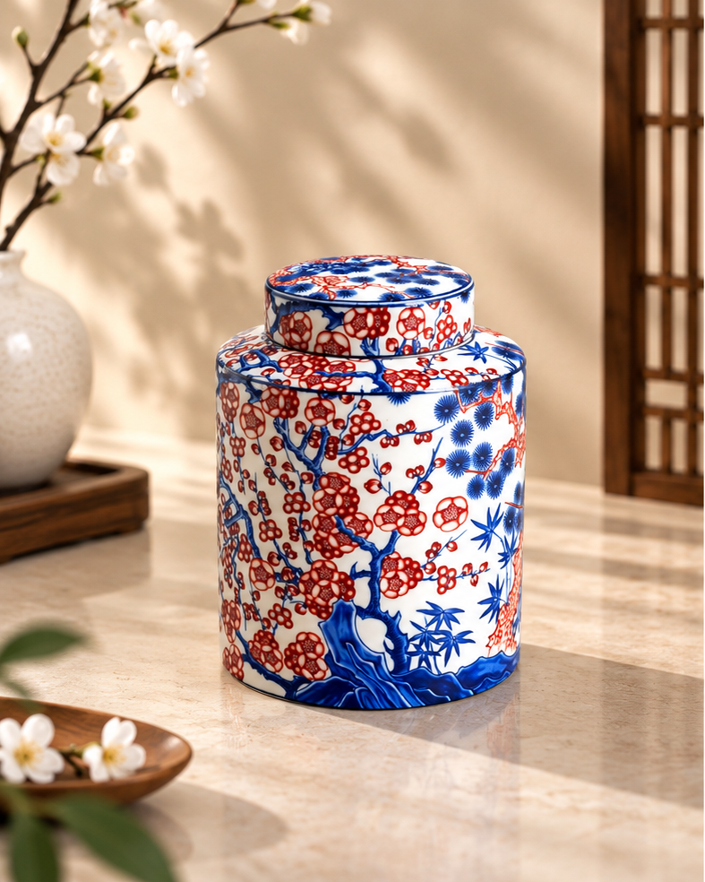 Heritage Imari-Style Botanical Kitchen Canister
