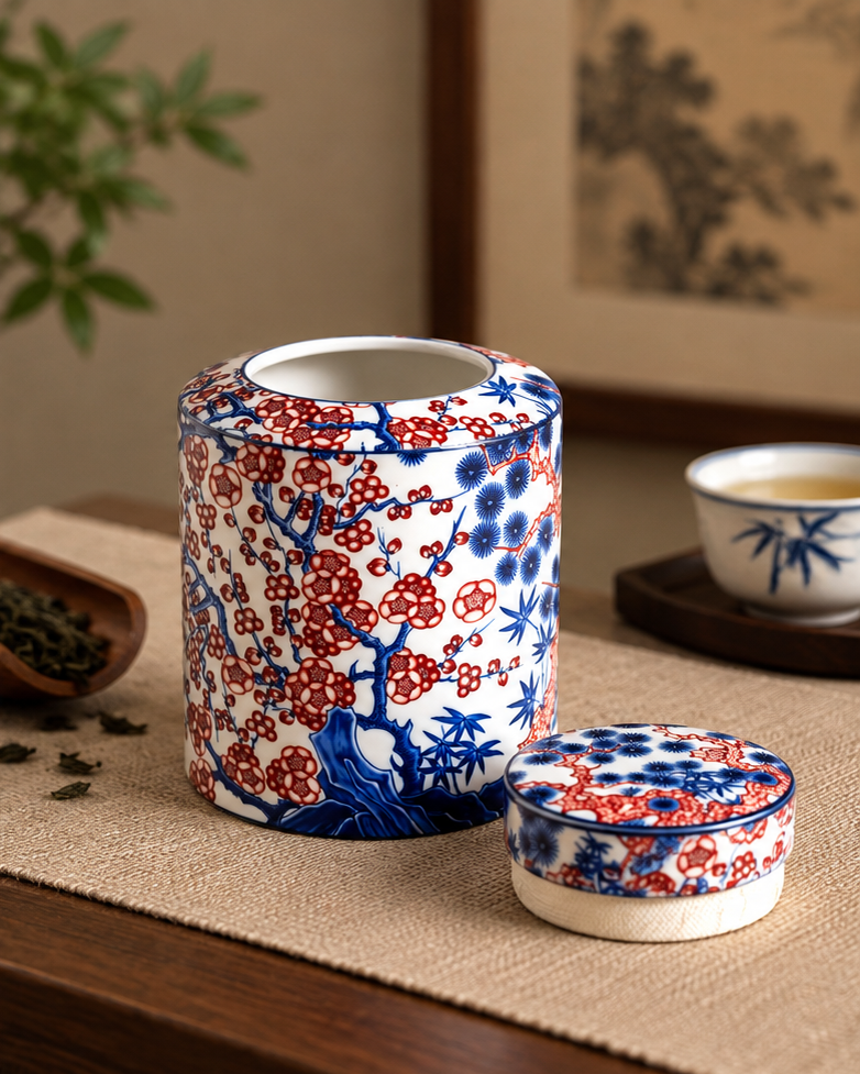 Heritage Imari-Style Botanical Kitchen Canister