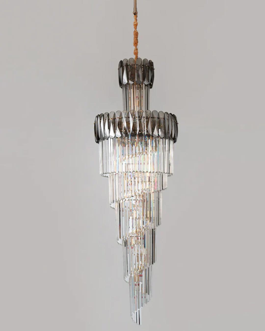 Contemporary Curved Crystal Chandelier - Small - The Decor Kart 