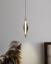 Modern Dimond Shape Smoke Pendant Light 