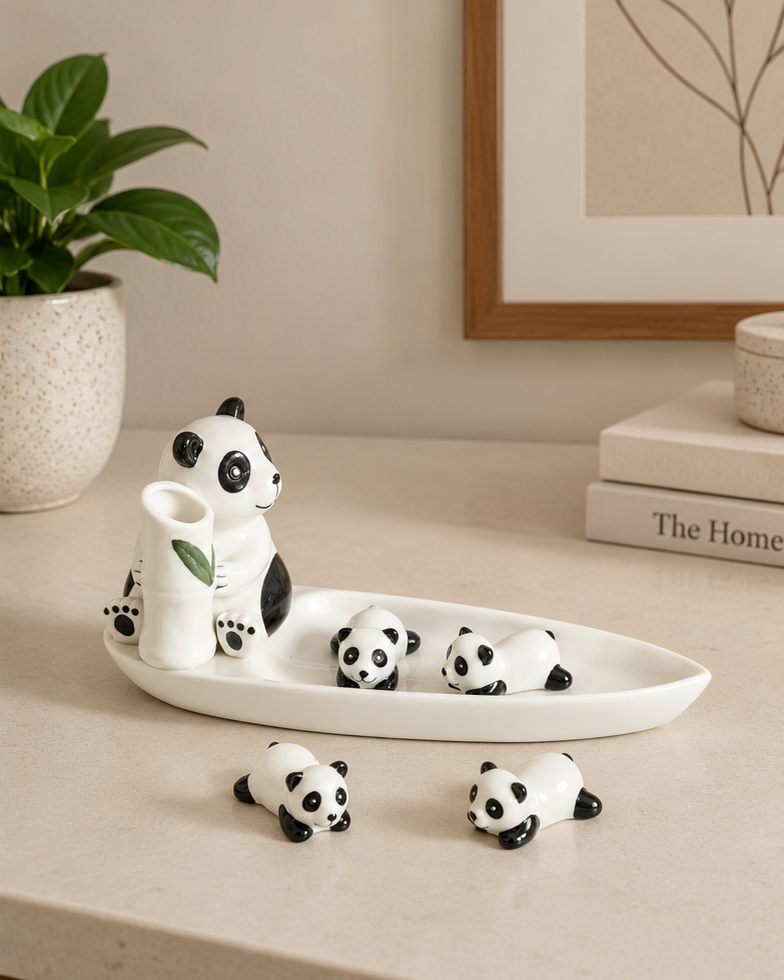 Panda Family Chopstick Holder