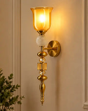 Elara Nocturne Sculptural Wall Light - Amber