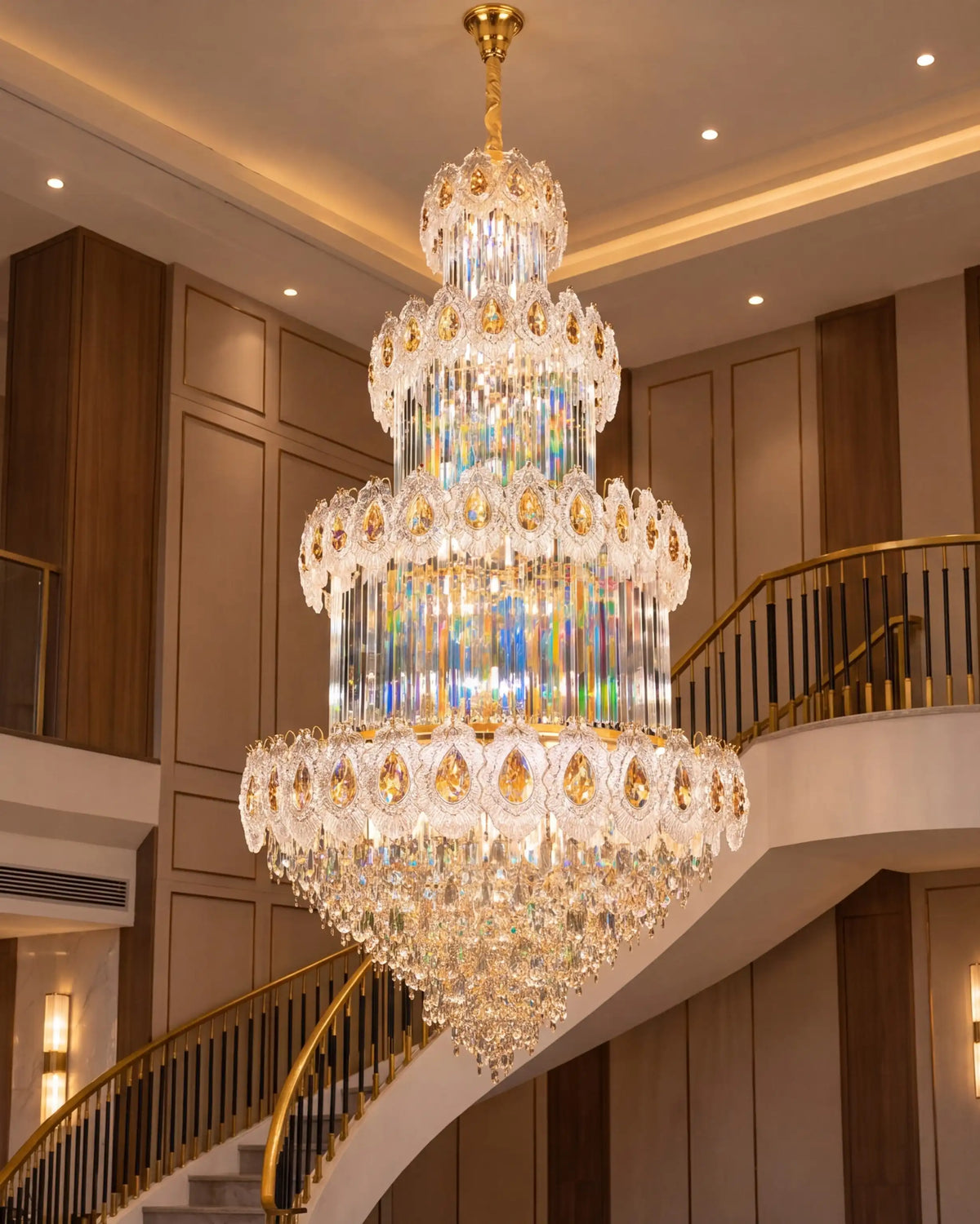 Grand Royale Tiered Double Height Chandelier