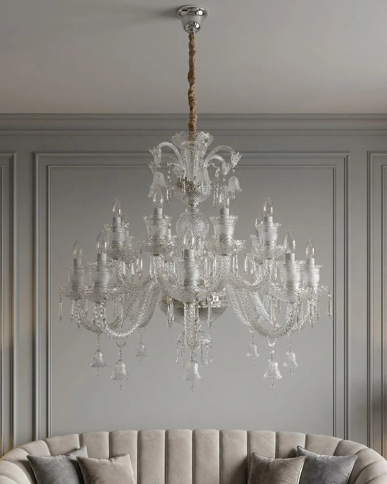 Baroque Inspired Cascade Chandelier - 16 Lights 