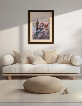 Banaras Ghat - Water Colour Painting