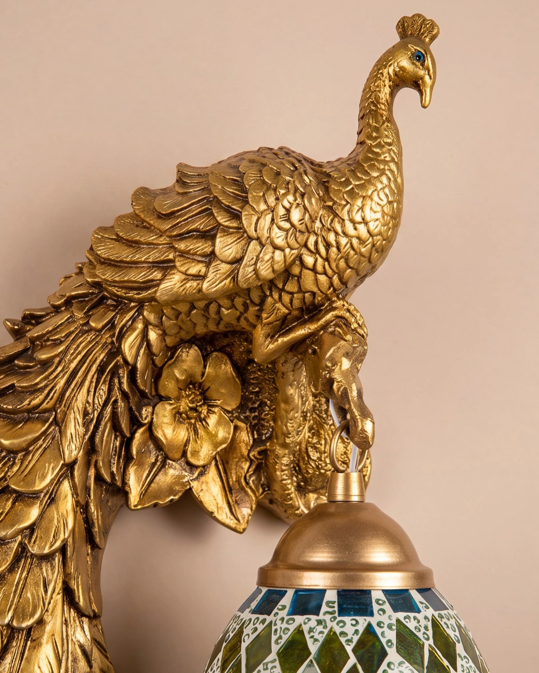 Royal Peacock Wall Light 
