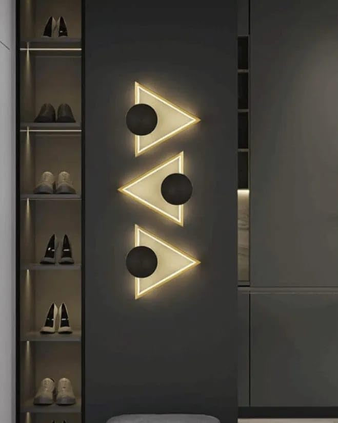 Geometric Glow LED Wall Light - 3 Light 