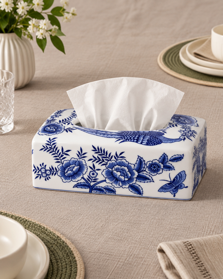 Botanical Blossom Rectangular Tissue Holder