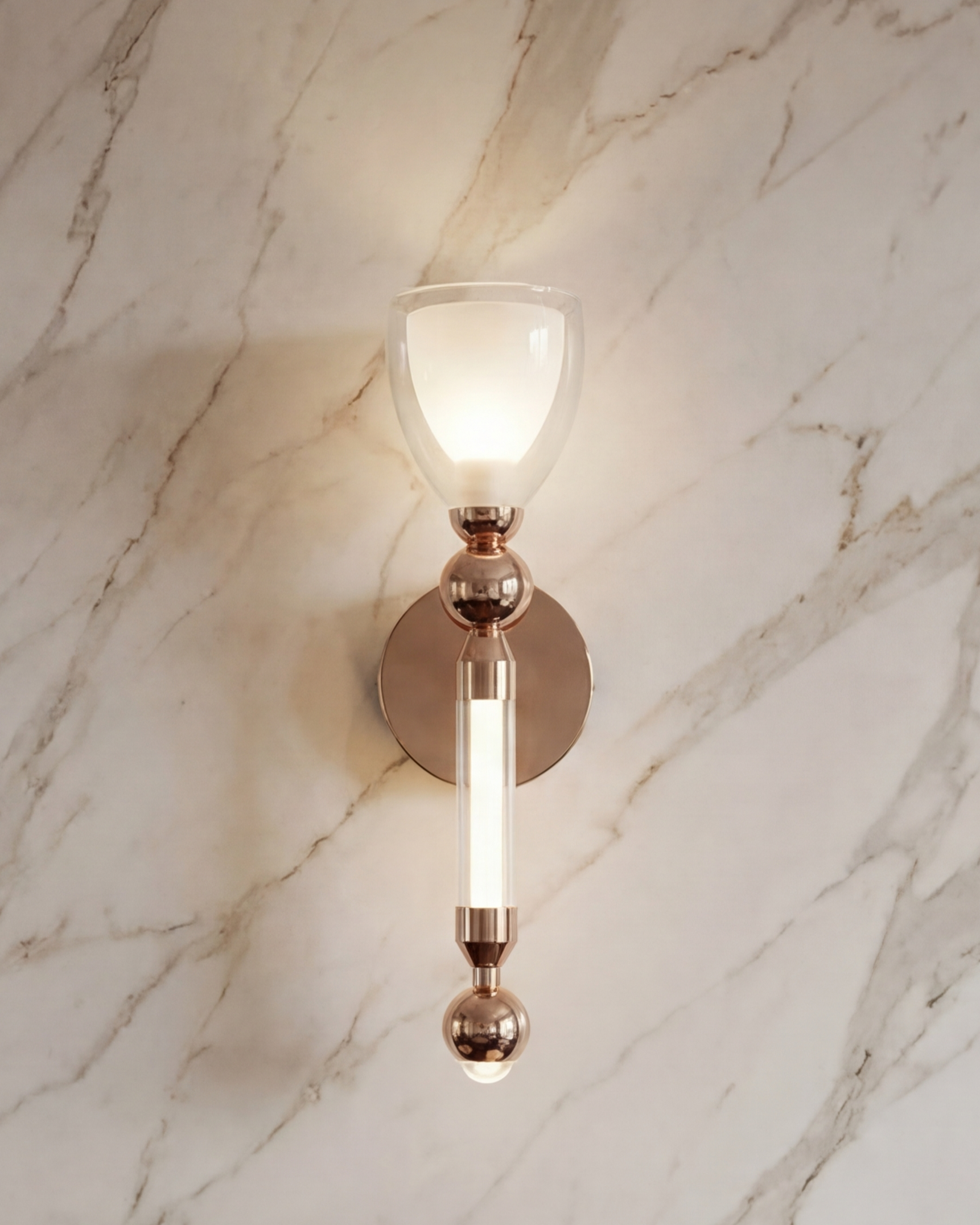 Elegance Stem Glow Wall Light - Amber 