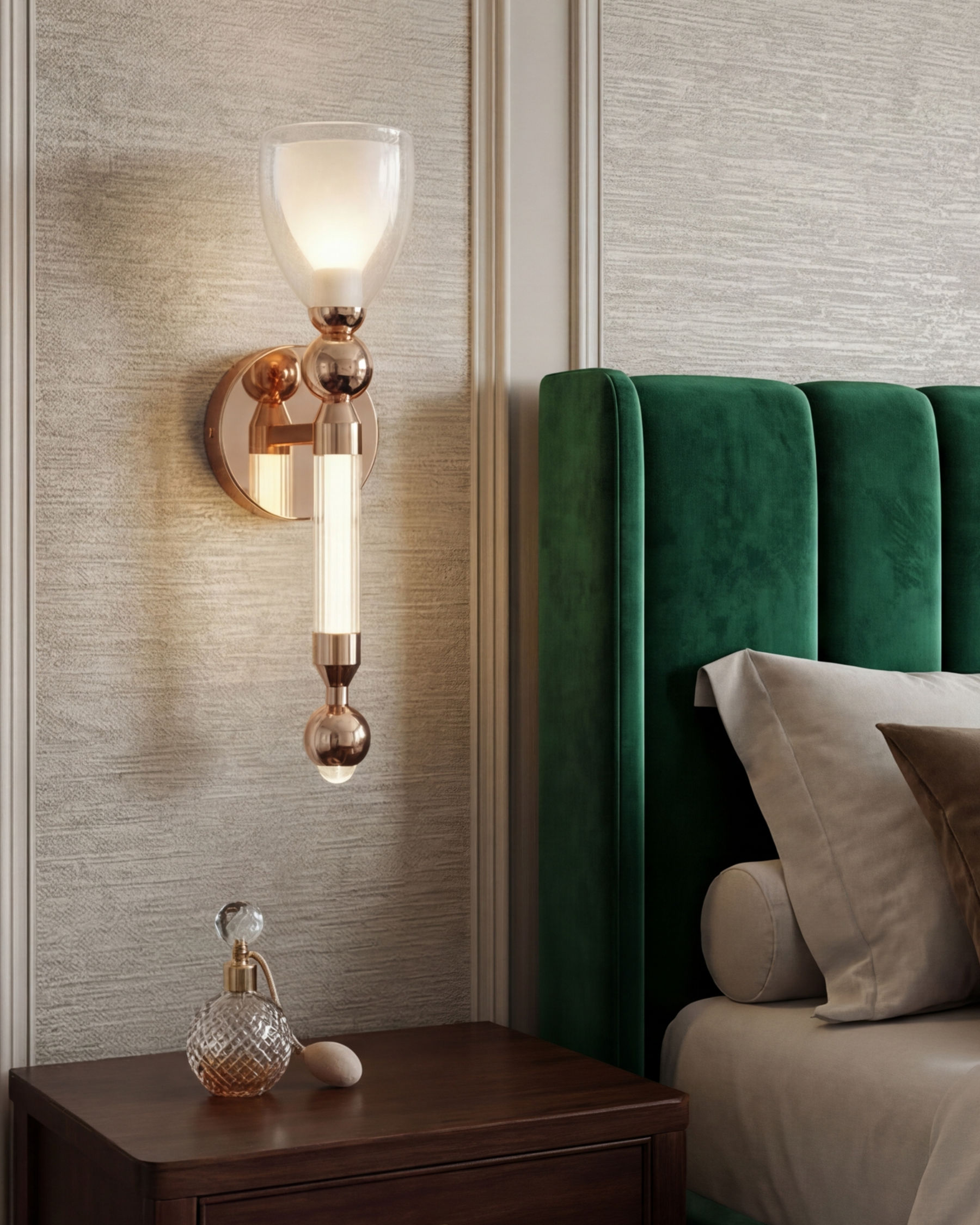 Elegance Stem Glow Wall Light - Amber 