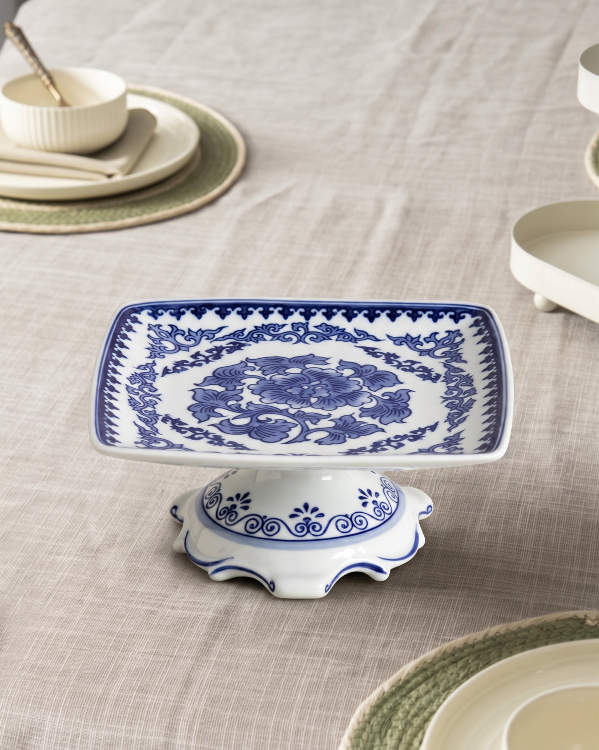 Floral Heritage Square Cake Stand