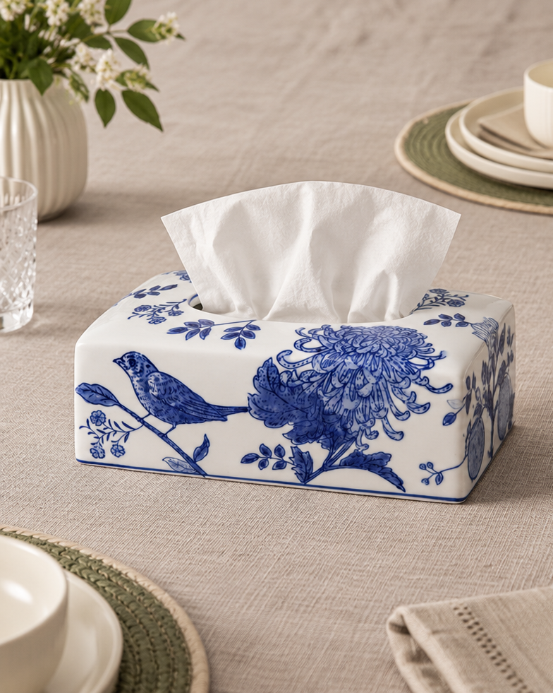 Bird & Floral Heritage Tissue Holder