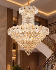 Grand Palais Floral Cascade Double Height Chandelier