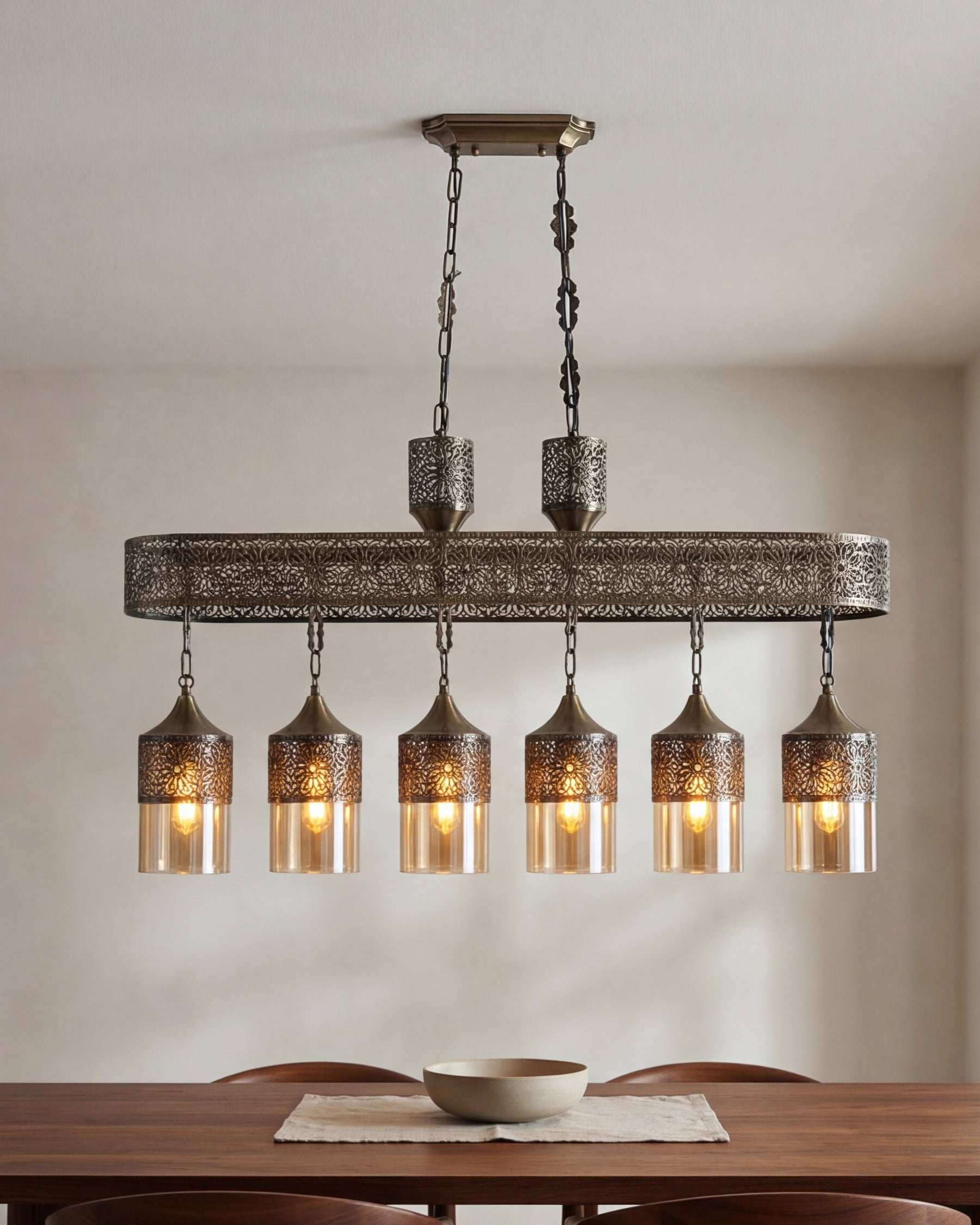 Grand Filigree Linear Chandelier 
