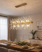 Crystal Branch Linear Chandelier 