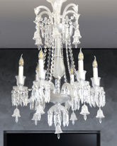 Royal Crystal Candle-Style Glass Chandelier - 6 Light 