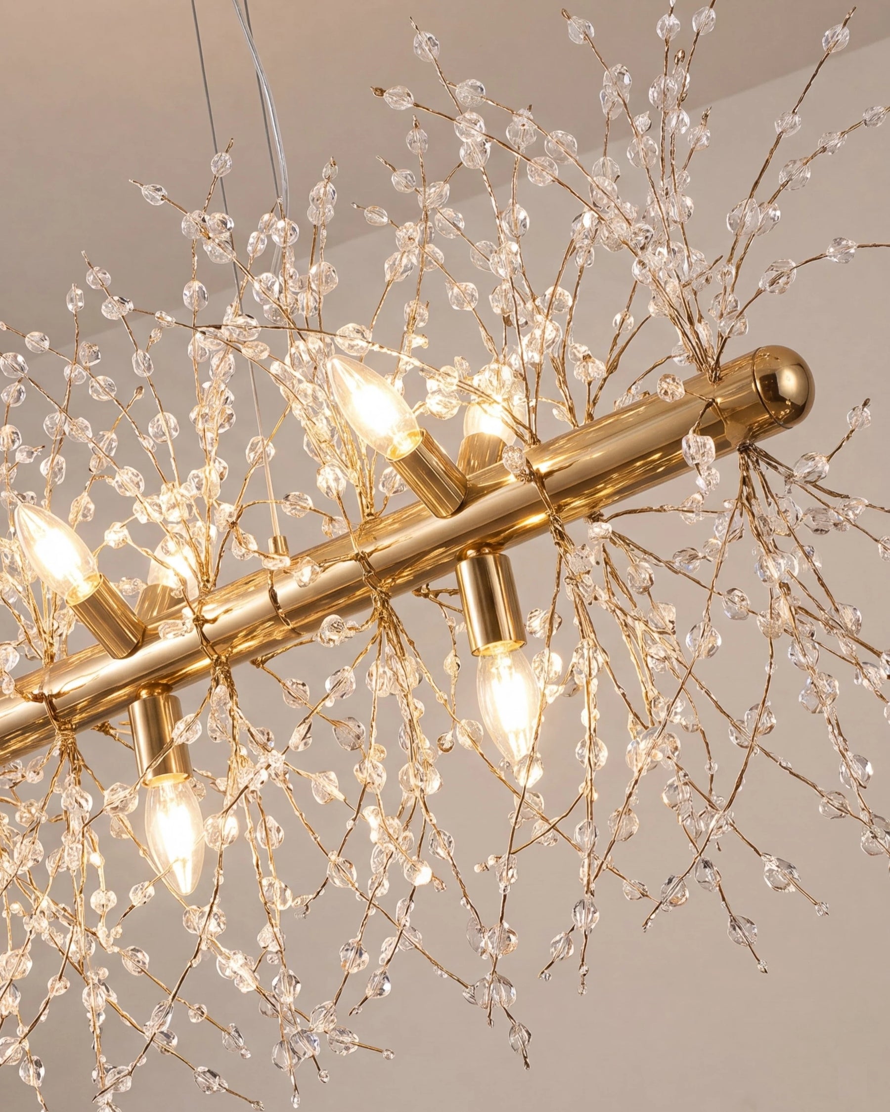 Crystal Branch Linear Chandelier 