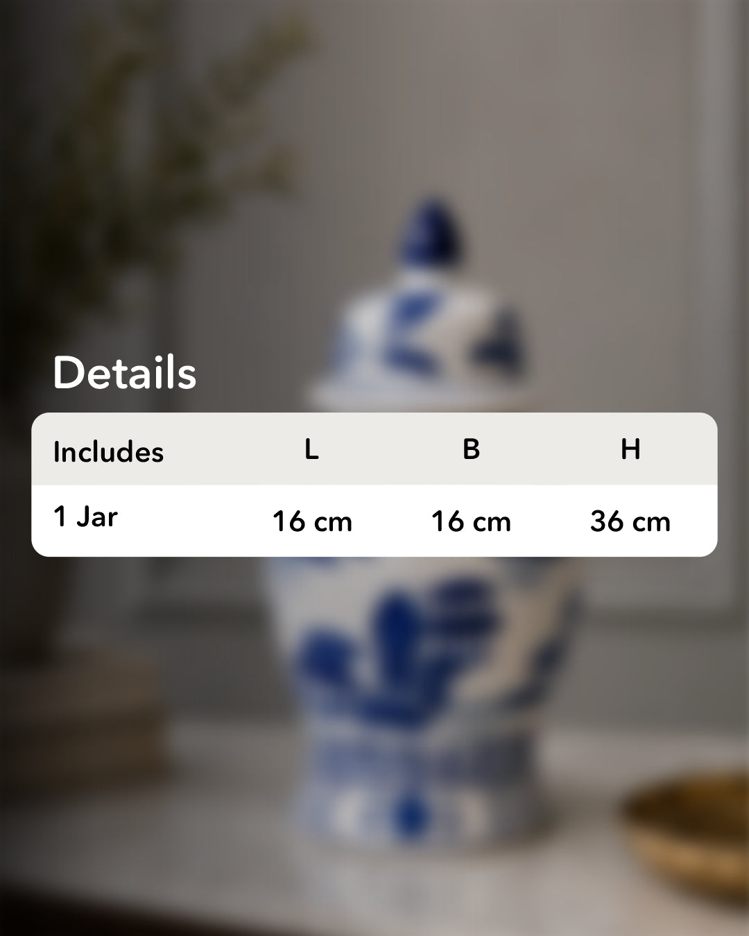 Heritage Blue and White Temple Jar 