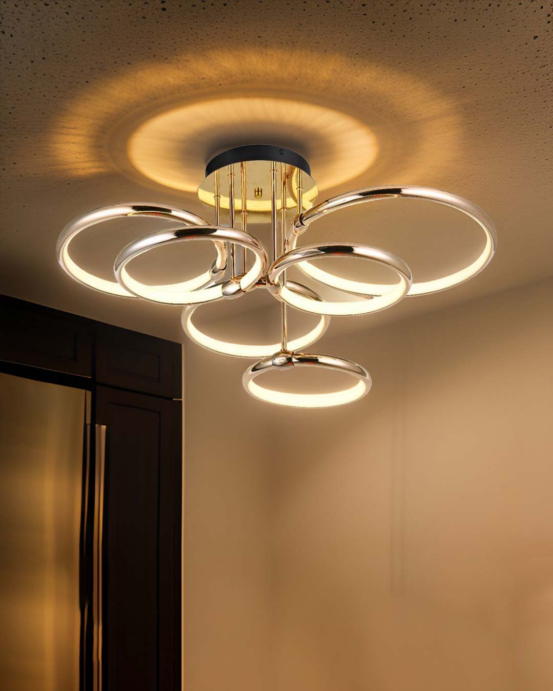 Atmospheric Circle Rings Chandelier - The Decor Kart
