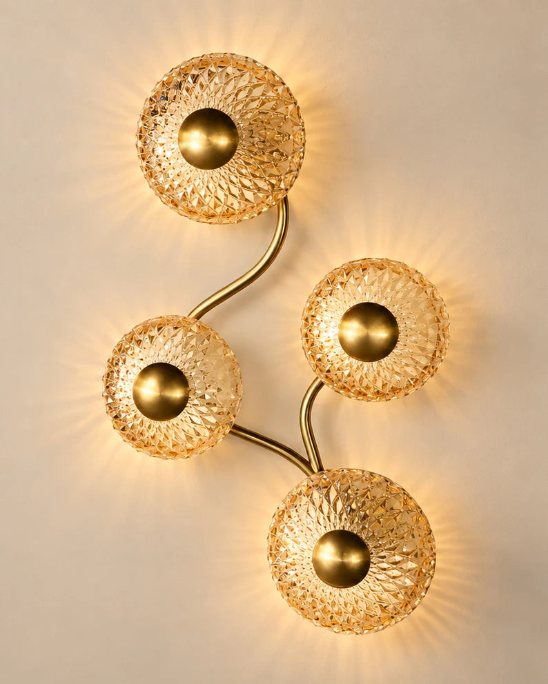 Aurora Crystal Bloom 4-Light Wall Sconce