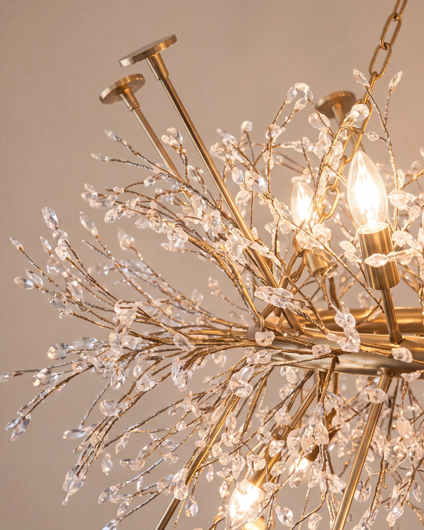 Crystal Branch Ring Chandelier 