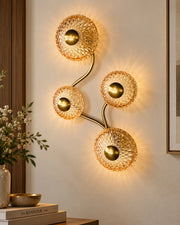 Aurora Crystal Bloom 4-Light Wall Sconce
