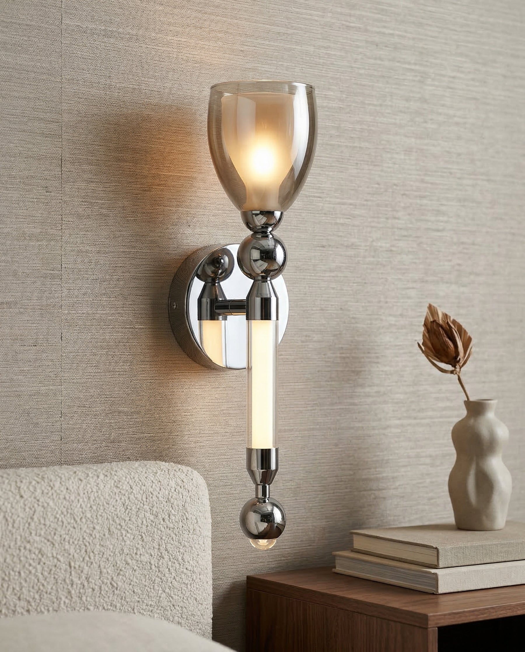 Elegance Stem Glow Wall Light - Somke 