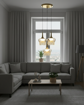 Crystal Aura Triple Pendant Light 