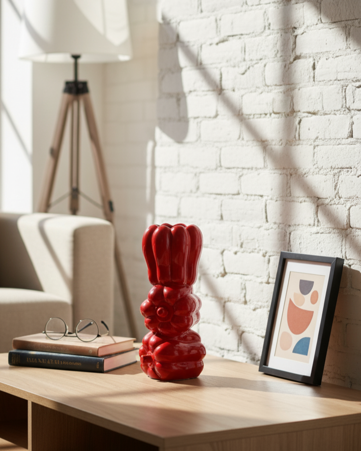 Red Bell Pepper Ceramic Vase 