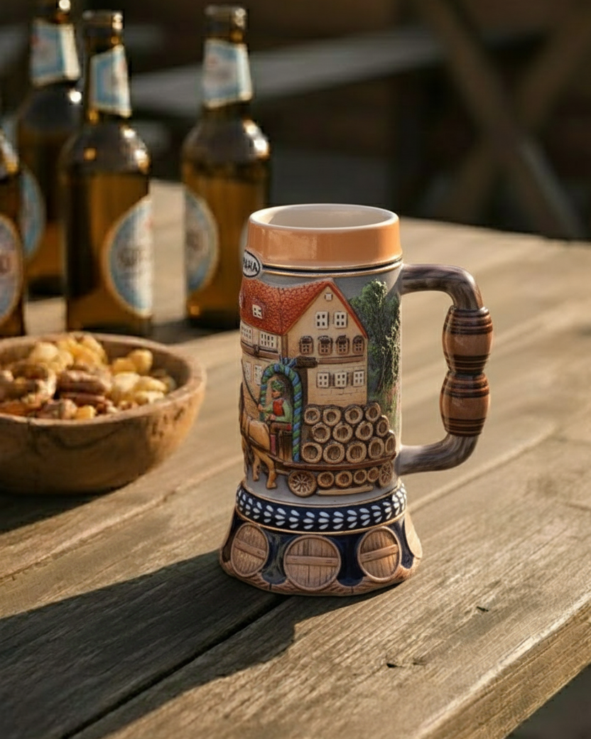 Prague Countryside Vintage Stein Beer Mug 