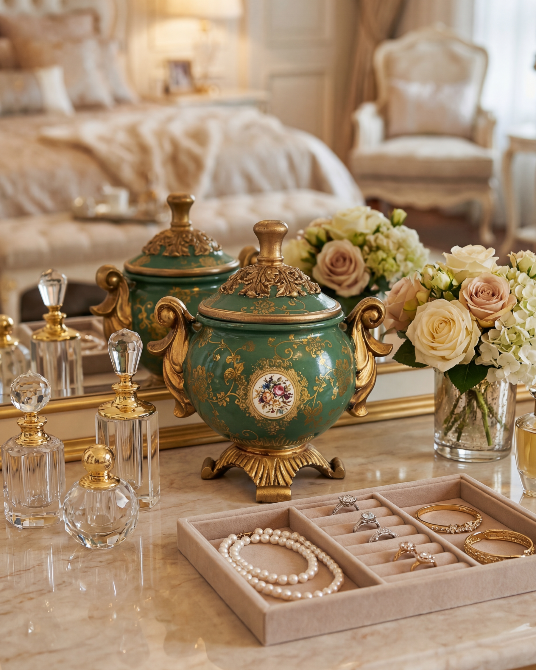 Verdant Royale Ornate Decorative Bowl With Lid 