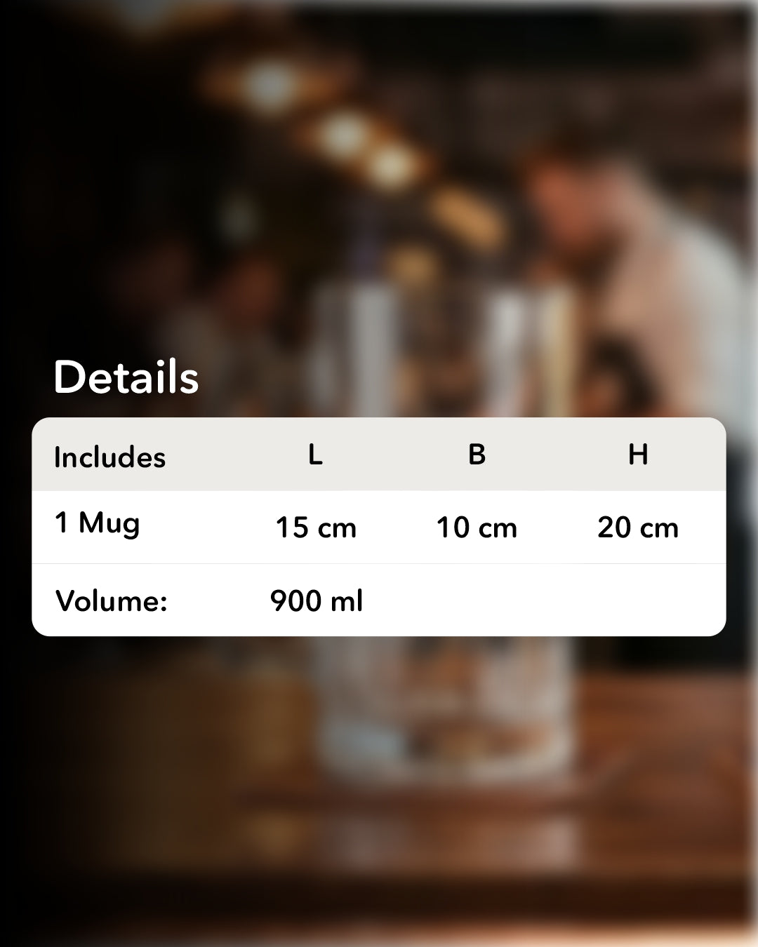 Clear Glass Beer Mug 