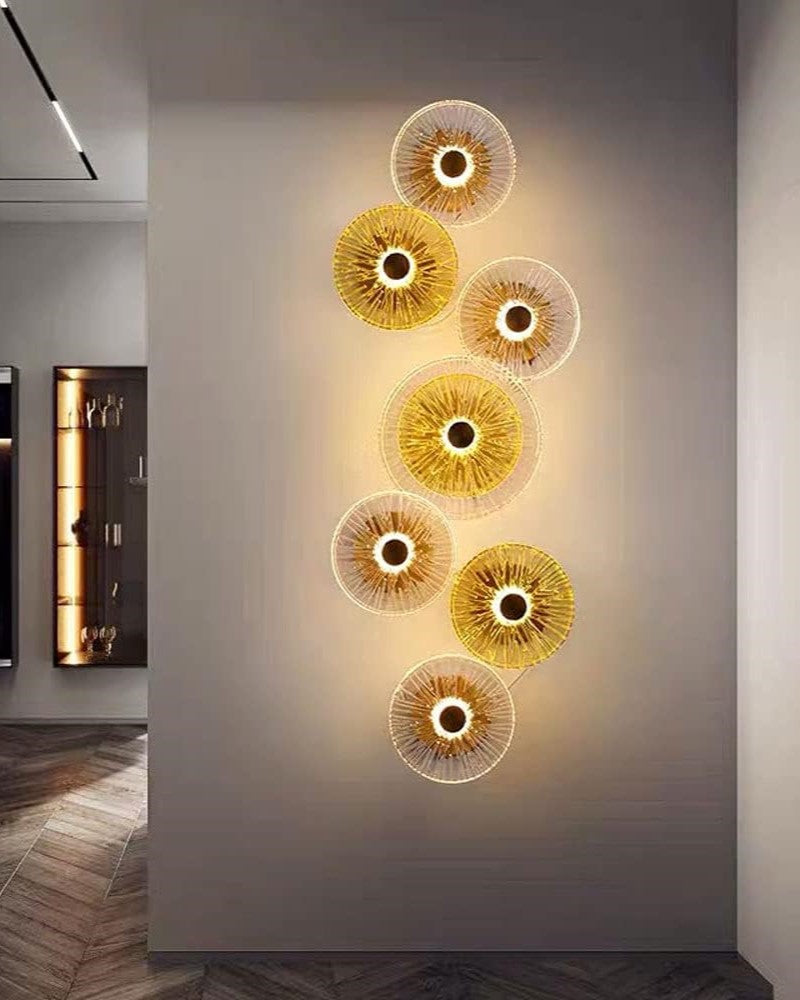 Modern Artistic Disc Cluster Wall Light 