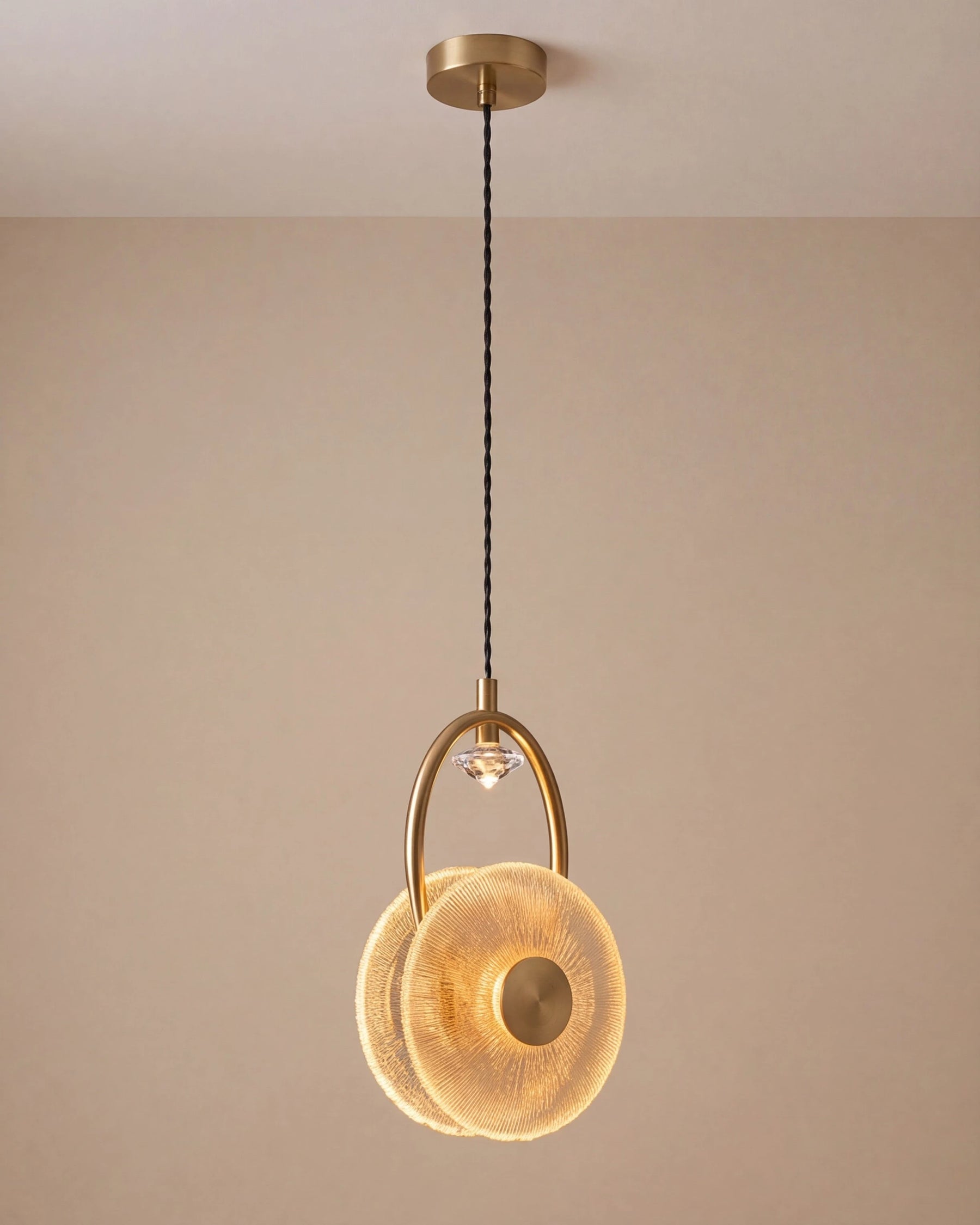 Sunburst Disc Pendant Light 