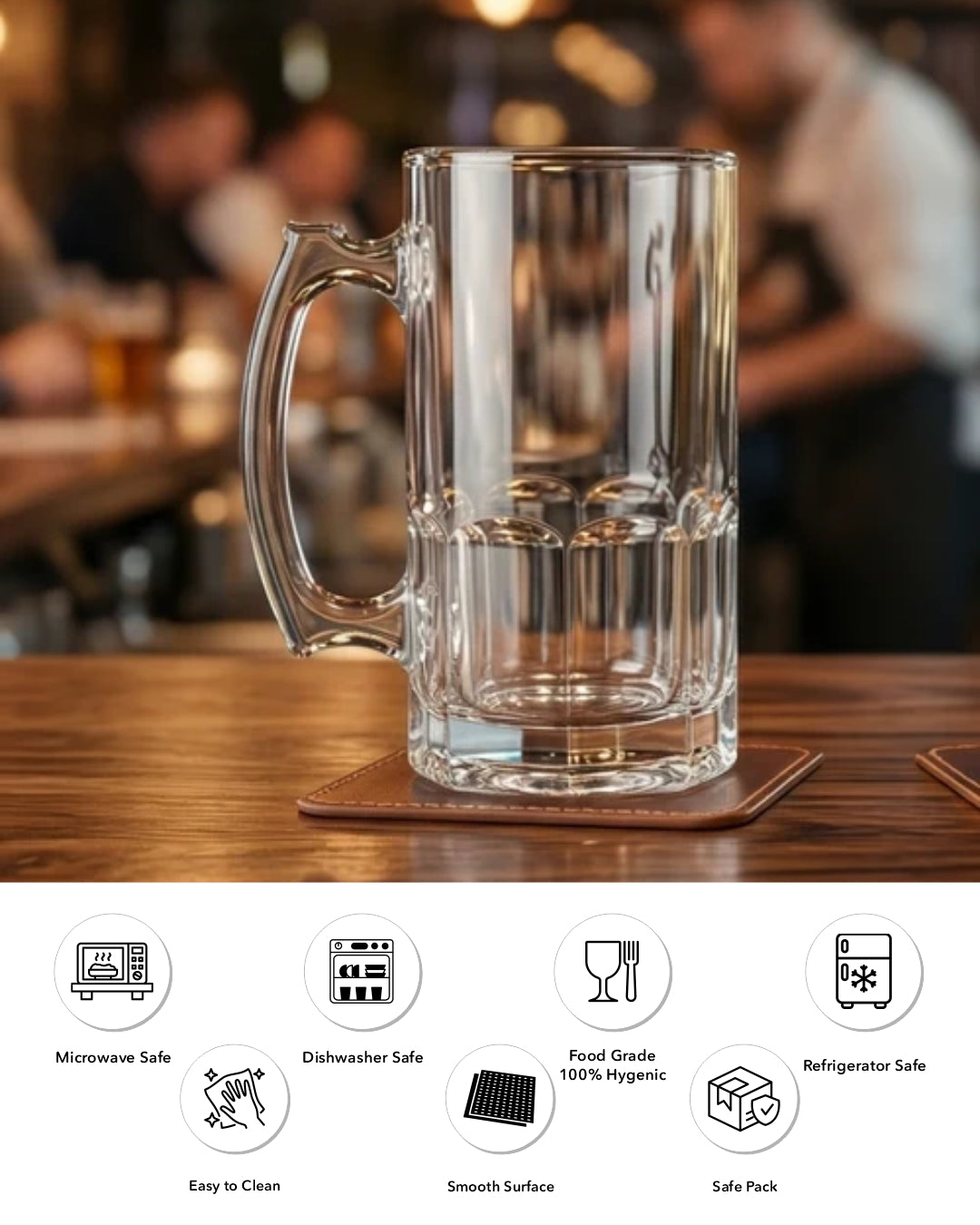 Clear Glass Beer Mug 