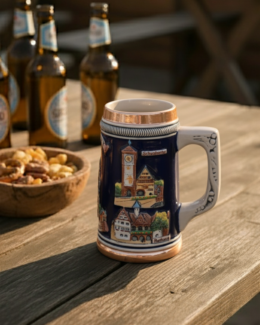 Freiburg Cathedral Vintage Stein Beer Mug 
