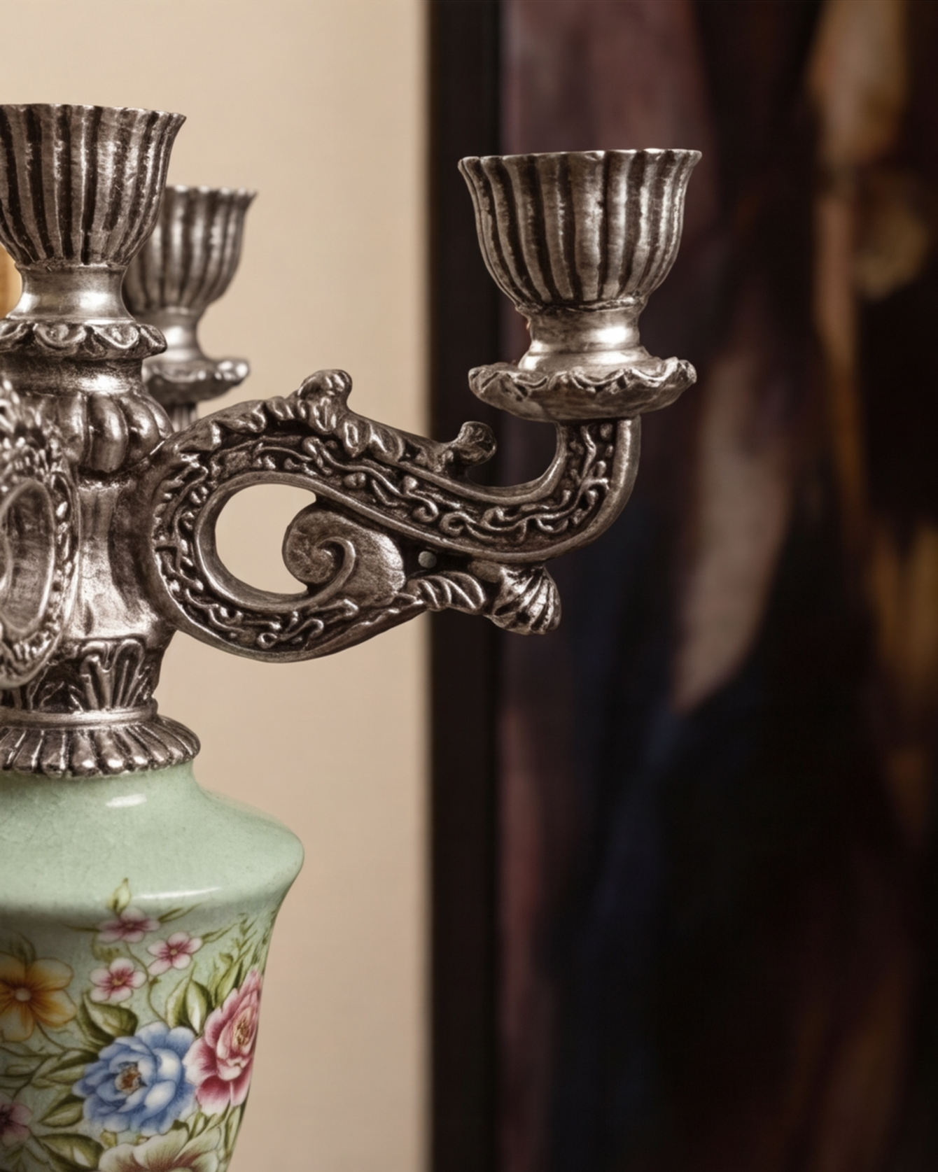 Pastel Bloom Elegance Candle Stand 