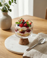 Cork Base Glass Dessert Bowl 