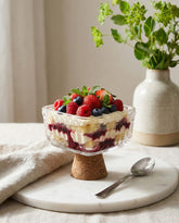 Modern Ribbed Glass Dessert Bowl 