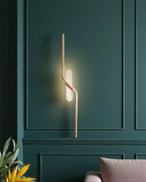Sculptural Gold Curve LED Wall Light 