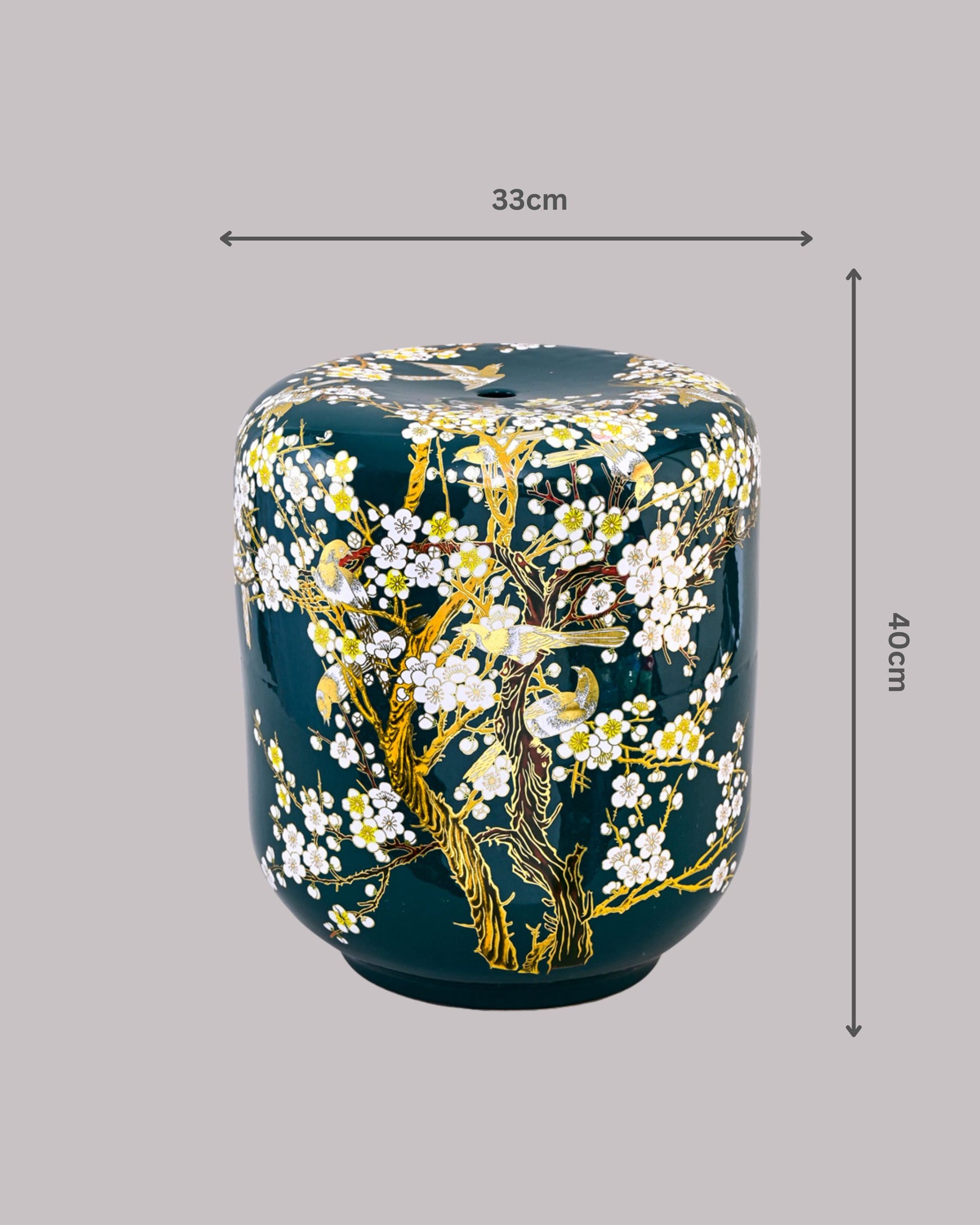 Sakura Blossom Garden Stool - Green 