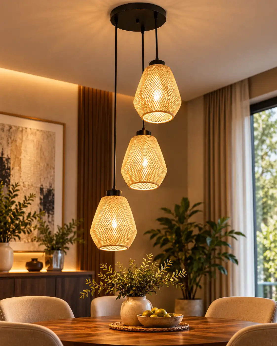 Aria Triple Cascade Pendant Light
