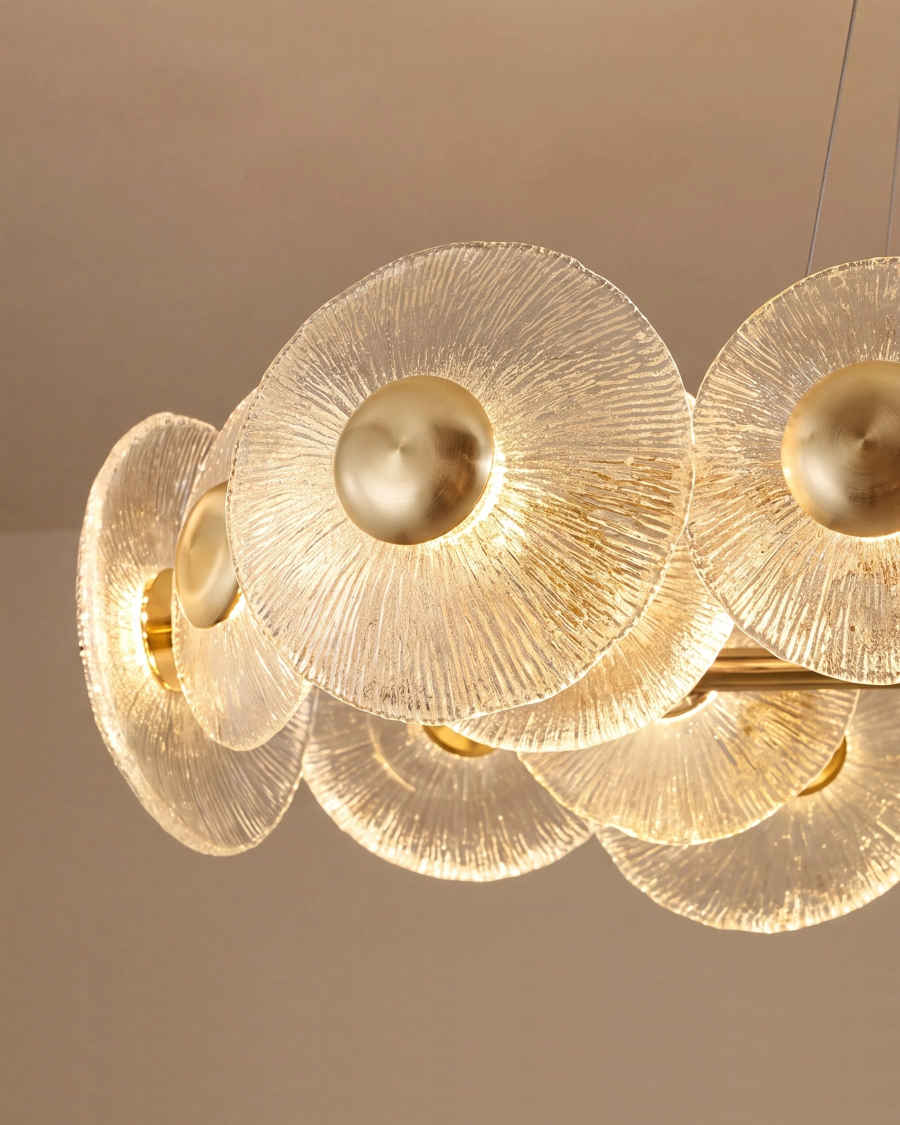 Crystal Linear Disc Chandelier 