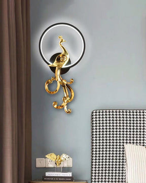 Black Gold Bird LED Wall Light - The Decor Kart 