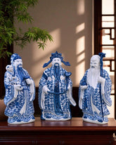 'The Three Star Gods' Porcelain Sculptures 52 cm - Set of 3 