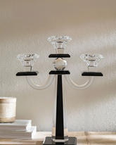 Crystal Elegance 3-Arm Candle Stand 