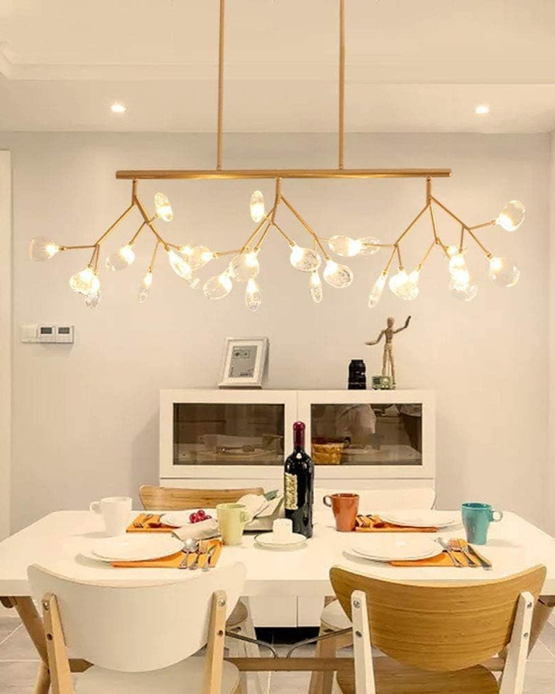 Nature-Inspired Branch Linear Chandelier 