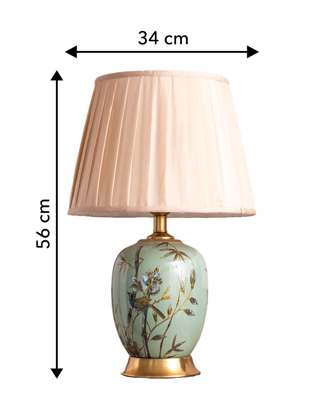 'Prestige' Ceramic Table Lamp - Green