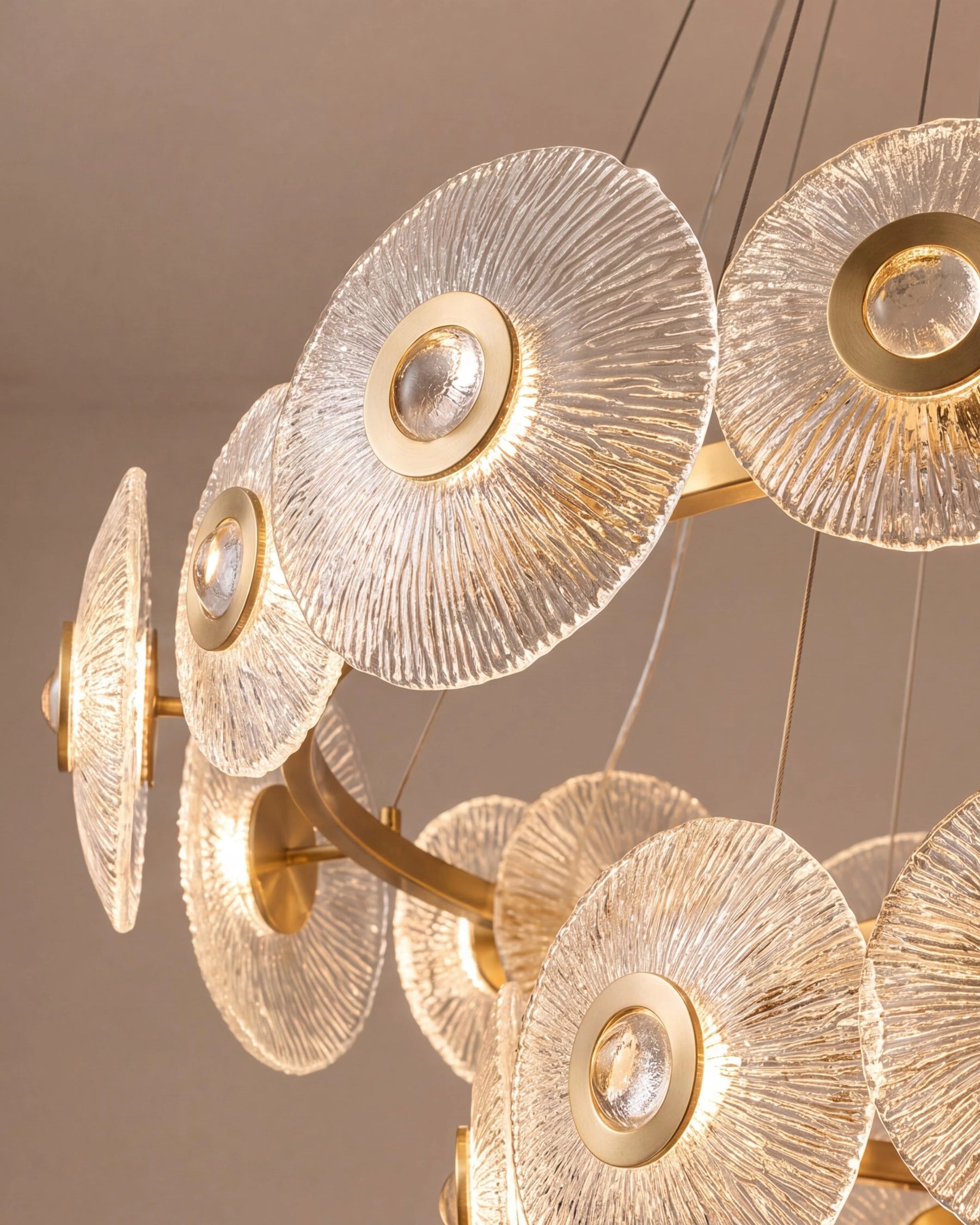 Sputnik Crystal Disc 2-Tier Chandelier 